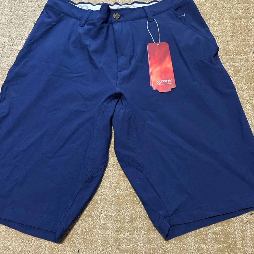 33,000 Ft Men’s Shorts Quick Dry Blue Lightweight, Stretch, Golf, Hike,NWT (A3E)